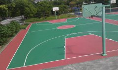 上海市鄔橋?qū)W校硅PU籃球場 